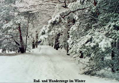 Rad- und Wanderwege im Winter